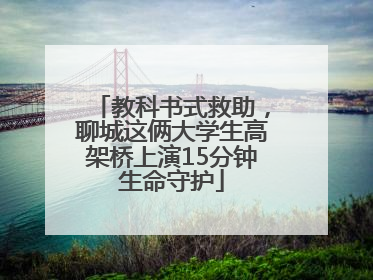 教科书式救助，聊城这俩大学生高架桥上演15分钟生命守护
